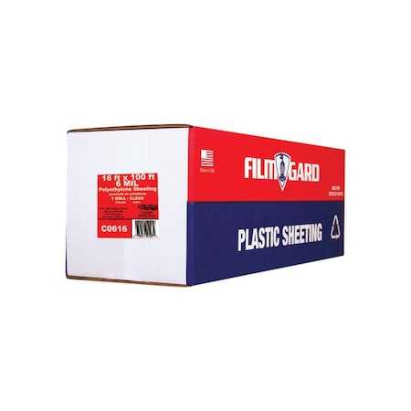 Berry Plastics 626055 6 mil 16 x 100 ft. Film Polyethylene Sheeting - Clear BE11893